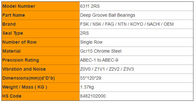 High Performance China Insulated Bearings  6311 2RS Deep Groove Ball Bearings